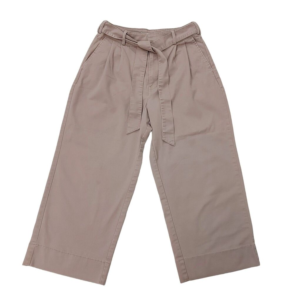 Abercrombie & Fitch Trousers Womens 27 Pale Rose High Rise Wide Leg Belted